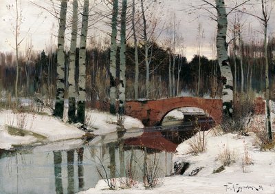 Deshielo en Gatchina, 1897 de Richard Bergholz