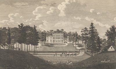 Bradborne, cerca de Sevenoke, en el condado de Kent, de la Historia de Edward Hasted, 1777-1790 de Richard Bernard Godfrey