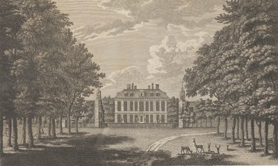 Langley Park, cerca de Beckenham en Kent, de The History and Topographical de Edward Hasted, 1776 de Richard Bernard Godfrey