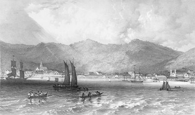 Trinidad, desde el Golfo de Paria, ilustración de 