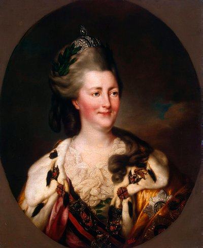 Retrato de la emperatriz Catalina II, 1729-1796, 1782 de Richard Brompton