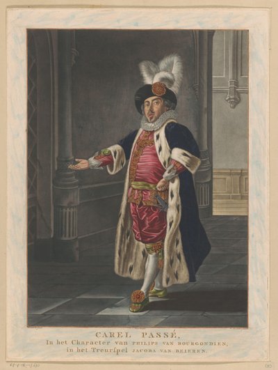 Retrato de Carel Passé como Felipe el Bueno Carel Passé, en el personaje de Philips van Bourgondien (título sobre objeto) de Richard Brookshaw