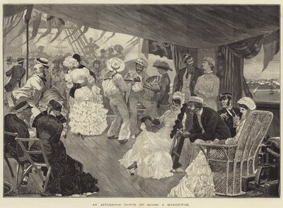 Un baile de tarde a bordo de un buque de guerra de Richard Caton II (after) Woodville