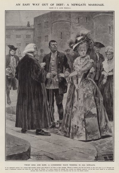 Una forma fácil de salir de deudas: un matrimonio en Newgate de Richard Caton II (after) Woodville
