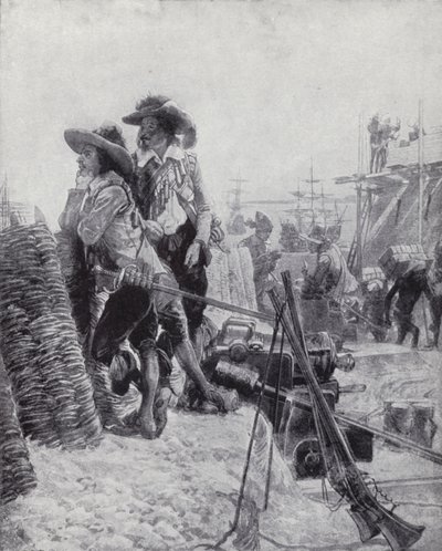 Fundación del Fuerte St George, Madrás, por Francis Day de la Compañía de las Indias Orientales de Richard Caton II (after) Woodville