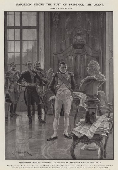 Napoleón ante el busto de Federico el Grande de Richard Caton II (after) Woodville