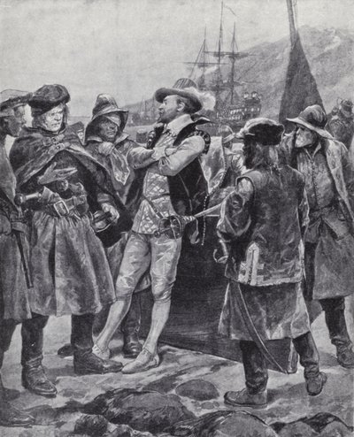 Sir Humphrey Gilbert descubriendo Terranova de Richard Caton II (after) Woodville