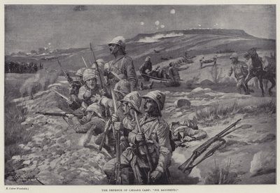 La defensa del campamento de César, "¡fijen bayonetas!" (litografía) de Richard Caton II (after) Woodville