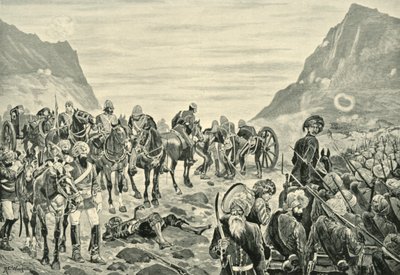 Ataque en el Valle de Kuram, 1901 de Richard Caton II Woodville