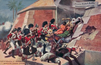 Muerte de Tipu Sahib, Batalla de Seringapatam, India, Cuarta Guerra Anglo-Mysore, 1799 de Richard Caton II Woodville