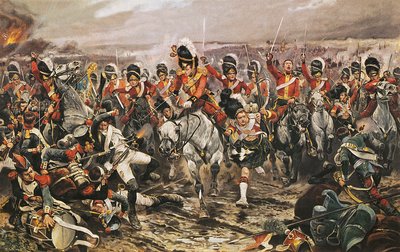 Carga de los Scots Greys en Waterloo de Richard Caton Woodville