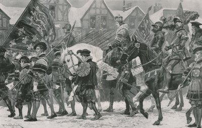 La procesión de coronación de Eduardo VI por Londres de Richard Caton Woodville