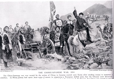 La Primera Guerra Sino-Japonesa, ilustración de 