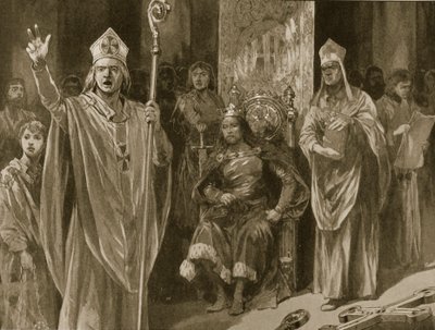 La Oración de Hubert Walter, Arzobispo de Canterbury, en la Coronación de Juan, Día de la Ascensión, 27 de mayo de 1199, de 