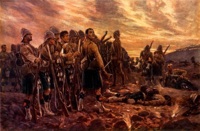 Todo lo que Quedaba de Ellos. La Guardia Negra Después de la Batalla de Magersfontein, 1900 de Richard Caton Woodville II