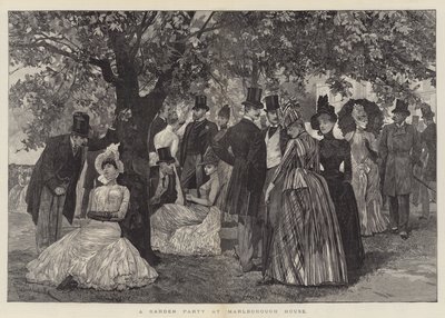 Una fiesta en el jardín en Marlborough House de Richard Caton Woodville junior
