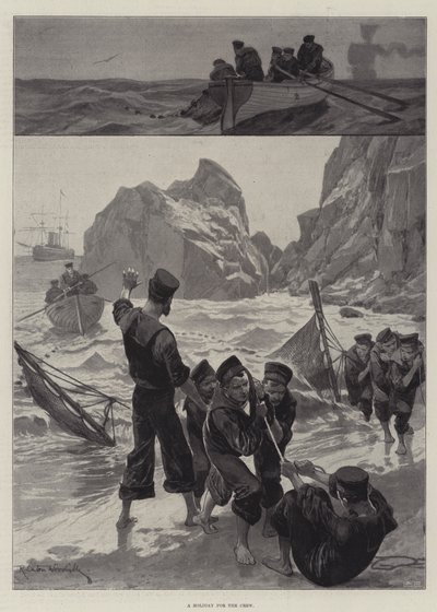 Un día libre para la tripulación de Richard Caton Woodville junior