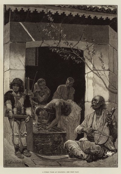 Un Lavado Público en Dulcigno de Richard Caton Woodville junior