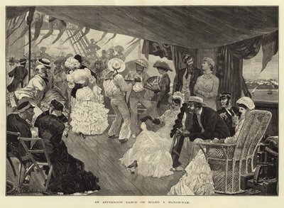 Un baile de tarde a bordo de un barco de guerra de Richard Caton Woodville junior