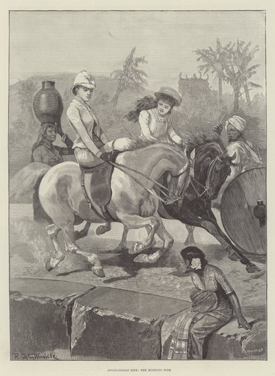 Vida anglo-india, el paseo matutino de Richard Caton Woodville junior