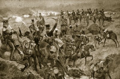 Carga de los Dragones en Talavera, ilustración de 
