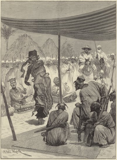 Baile ante el Rey de los Sofás en África Occidental de Richard Caton Woodville junior