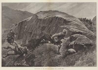 Caza de ciervos en las Highlands, corriendo por un segundo disparo de Richard Caton Woodville junior