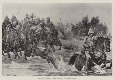 Adelante a Pretoria, Artillería a Caballo de la División de French de Richard Caton Woodville junior