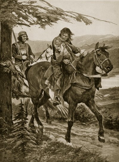 El rey Dermot lleva a Devorgil, ilustración de 