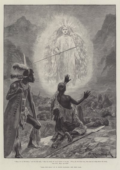 Nada la Lirio, por H Rider Haggard de Richard Caton Woodville junior