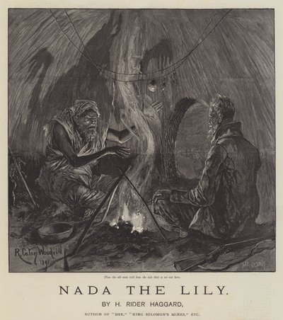 Nada la Lirio, por H Rider Haggard de Richard Caton Woodville junior