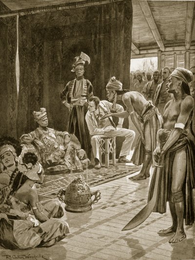 Sir James Brooke en Borneo, ilustración de 
