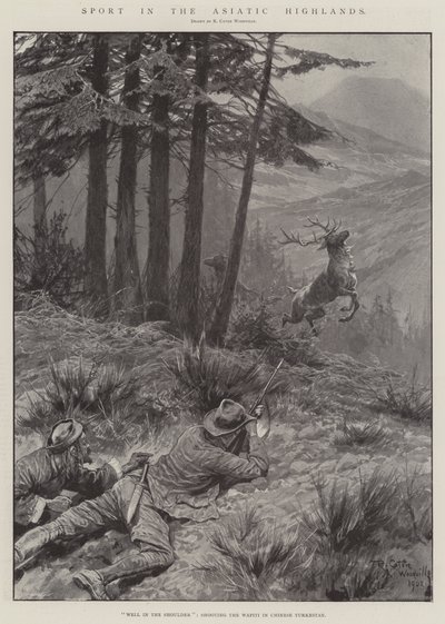 Deporte en las tierras altas asiáticas de Richard Caton Woodville junior