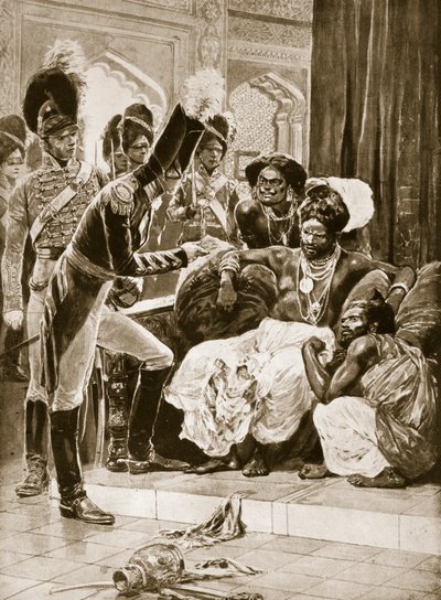 Los británicos en Ceilán, ilustración de 