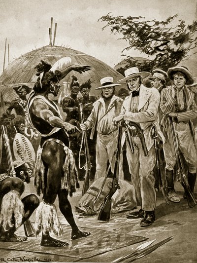 Los británicos en Natal, 1824, ilustración de 