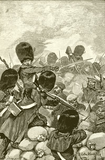 La lucha dentro de la batería de sacos de arena de Richard Caton Woodville junior