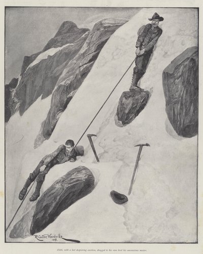 El Hombre y la Montaña, por Bret Harte de Richard Caton Woodville junior
