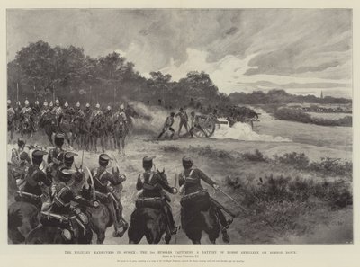 Las maniobras militares en Sussex, los 3º Húsares capturando una batería de artillería a caballo en Burton Down de Richard Caton Woodville junior