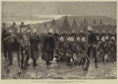 La guerra zulú, ¡Listos! en el cuartel general del general Newdigate, Landman