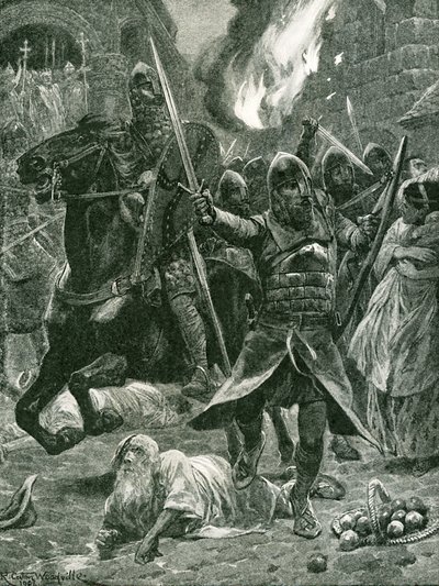 El resultado del reconocimiento de Guillermo I, Día de Navidad, 1066 de Richard Caton Woodville junior