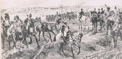 Waterloo 18 de junio de 1815: La Vieja Guardia, ilustración de British Battles on Land and Sea, 1915 de Richard Caton Woodville junior