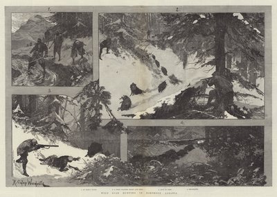 Caza de Jabalíes en el Norte de Albania de Richard Caton Woodville junior