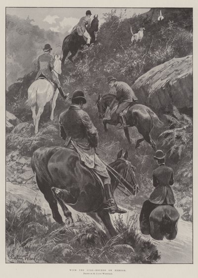 Con los sabuesos en Exmoor de Richard Caton Woodville junior