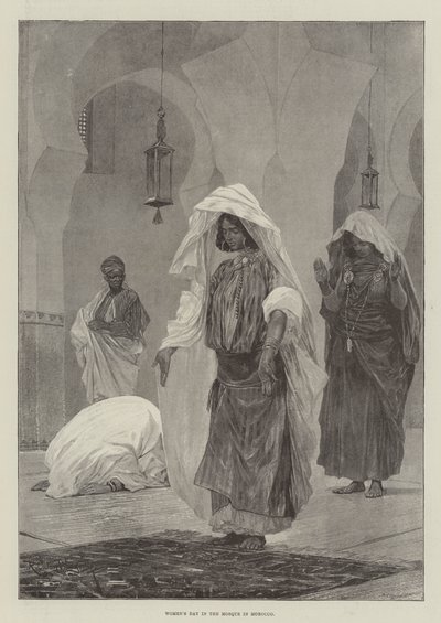 Día de la mujer en la mezquita en Marruecos de Richard Caton Woodville junior
