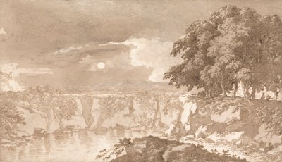 Escena de un lago italiano de Richard Cooper the Elder