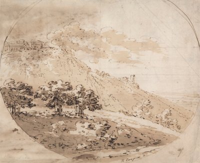 Paisaje ondulado ovalado de Richard Cooper the Elder