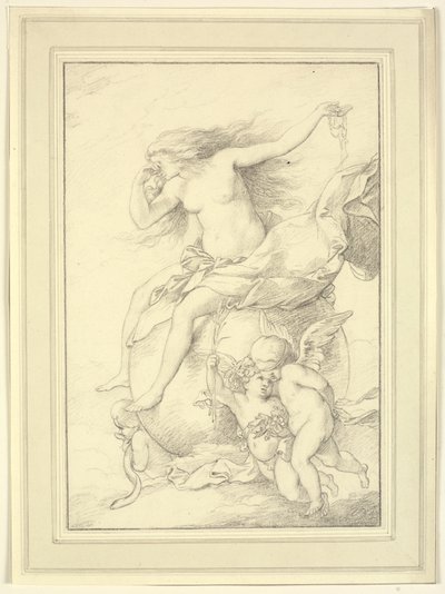 Alegoría de la Fortuna en un globo rodeado de putti de Richard Cosway