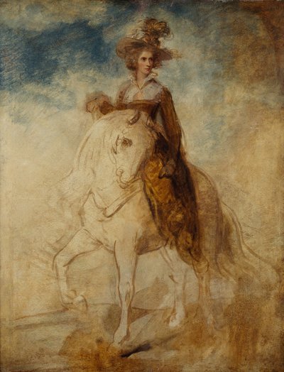 Retrato ecuestre de una dama, se dice que es Lady Elizabeth Foster de Richard Cosway