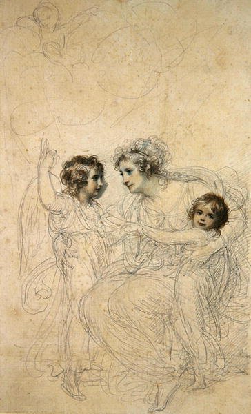 La condesa de Hopetoun con sus hijas Jasmin y Lucy de Richard Cosway