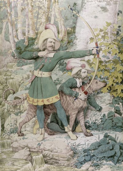 Boceto de Robin Hood, 1852 de Richard Dadd